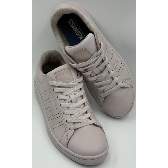 K-Swiss Leather Light Lavender-Taupe Wmn's Sz 9 Lace Up Sneakers‎ - Picture 1 of 13